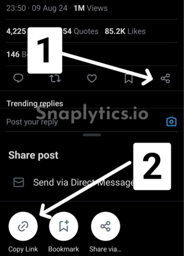 Step 1: Copy Tweet link