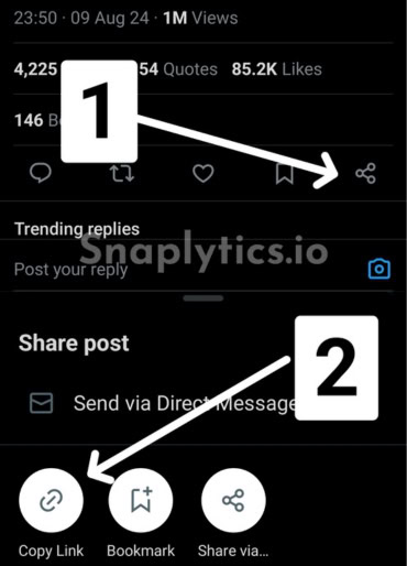 Step 1: Copy Tweet link