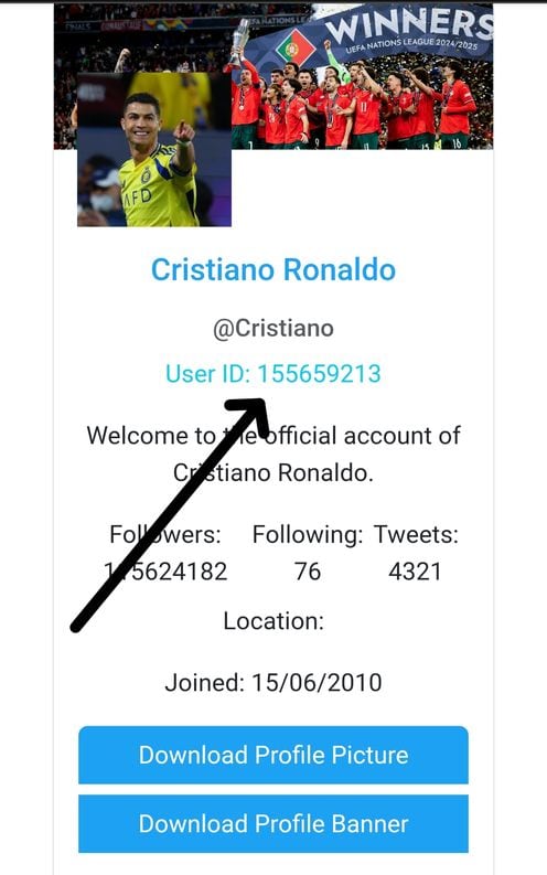 Step 3: Get the ID or Username